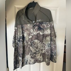 Kryvo Camo Quarter-Zip Pullover - Olive and Camo